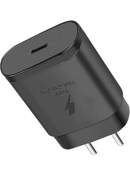 Image of Original 25W Type C Super Fast Charger Adaptor Android Phone Wall Charger for Galaxy S23 Ultra /S23 /S23 Plus /S22 /S22 Ultra /Galaxy Tabs Black Mobile Charger (Feb31)