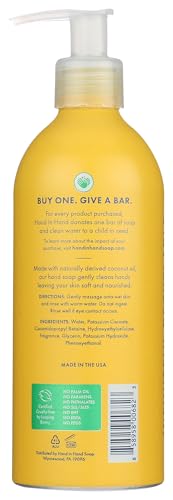 Hand In Hand Sapone Per Mani Island Mimosa Con Foglie Di Mango E Cocco Fresco Mano In Hand, 10 Oz 10 Once (Confezione Da 1) - 2