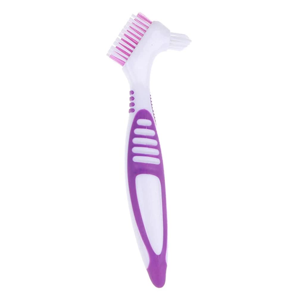 Lunaya Denture Cleaning Brush Soft Multi-Layered Bristles False Toothbrush Household Y-Shape Oral Care Tool Teeth Brushes