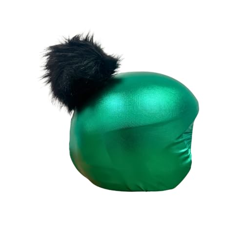 Housse de casque Coolcasc vert pour protéger et repérer facilement votre enfant au ski