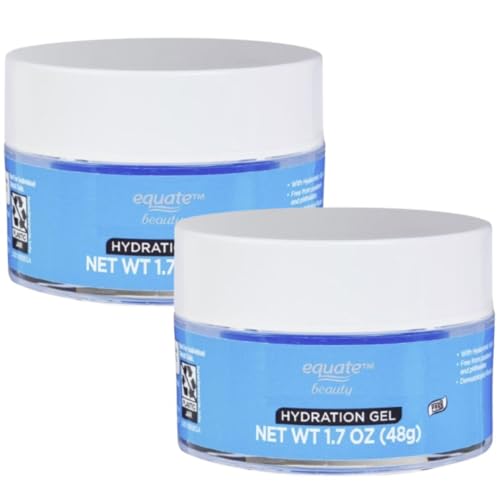 Equate Beauty Hydration Gel Facial and Neck Moisturizer, Fast-Absorbing, with Hyaluronic Acid, 1.7...