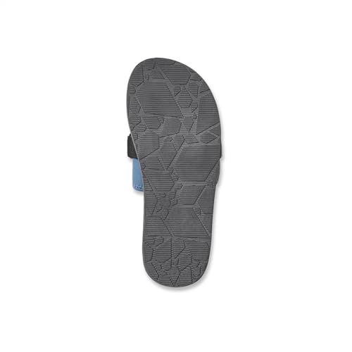 Image of Volcom Men's Recliner Slide Sandals - Comfort Foam Footbed, Water-Friendly Nubuck Strap Slides, Navy, 14
