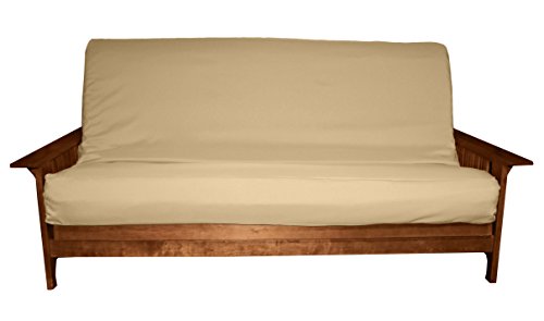 Better Fit Machine Washable Upholstery Grade Futon Cover , Queen 6-Inch-size, Twill Khaki