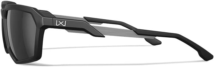 Wiley X WX Recon Sunglasses Safety Glasses for Men Shatterproof UV Eye Protection for Combat and Shooting Captivate Polarized Black Mirror Lenses Matte Black Frames - Image 4
