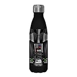 Star Wars Vader Front 17 oz Stainless Steel Water Bottle, 17 Ounce, Multicolored (STRW6737-95815800)
