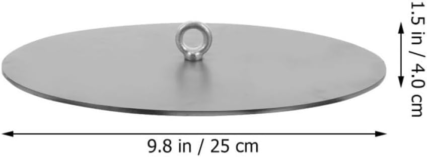 Iron Burning Stove Lid Sturdy Silver Replacement Lid with Effective Fire Sealing Thickened Steel Plate Cover and Improved Combustion Efficiency for Home Cooking Stove