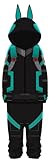 Luascxu Unisex Hero Midoriya Izuku Cosplay Jumpsuit Pyjama Todoroki Shoto Deku Kostüm Bodysuit Homewear für Halloween (Stil 1, Medium)