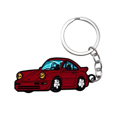Image of Car Keychain Compatible with Vintage Porsche 911,Metal Key Chain,For Porsche 911 Key chain, Enamel Keychain