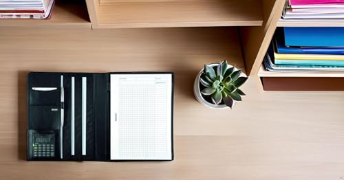 Porte-documents A4 cuir noir Alassio pour organiser vos rendez-vous - 2
