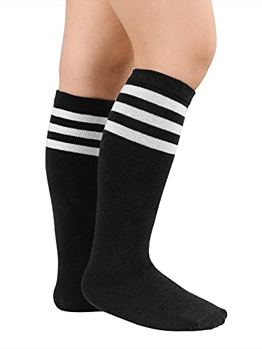 Century Star Kids Soccer Socks Youth Boys Softball Baseball Sock Girls Knee High Socks Sports Stripe Toddler Long Stocking3