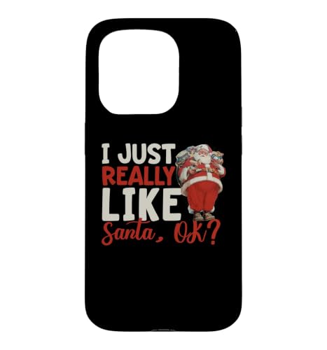 I Just Really Like Santa Ok? �����[�N���X�}�X �Ƒ� �N���X�}�X �X�}�z�P�[�X iPhone 15 Pro �p