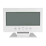 Aramox Orologio Digitale Elettrico, Orologio Digitale da Tavolo LCD Sensore da Tavolo Sveglia con Calendario e Display Temperatura(White)