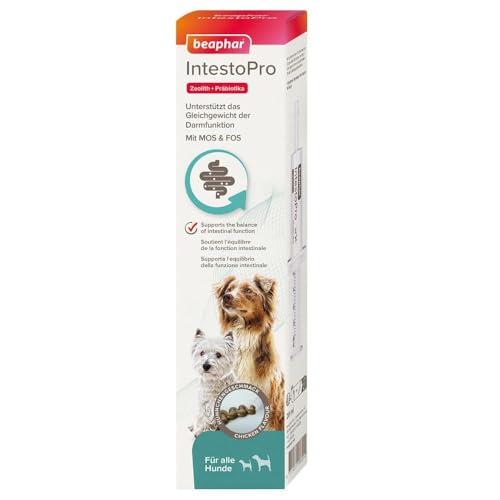 BEAPHAR - IntestoPro Paste Für Hunde - Mit Zeolith - Mit MOS & FOS - Unterstützt Das Gleichgewicht Der Darmfunktion - 2 x 20 ml