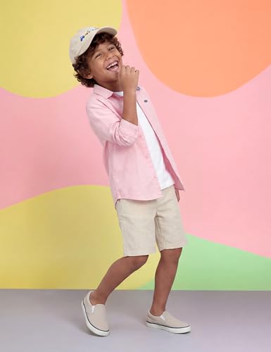 Image of Amazon Brand - Symbol Boys 100% Cotton Casual Shirt | Full Sleeves | Regular Fit | Age 2-14 Years