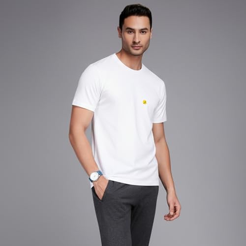 Image of AMUL COMFY Men's Cotton Plain Round Neck Half Sleeve Casual T-Shirts