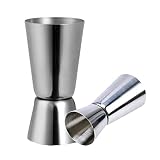 Dosador Copo Duplo Medição de Bebidas Coqueteis Drinks em Aço Inoxidável Jigger para Coquetelaria 30ml e 60ml Profissional Premium