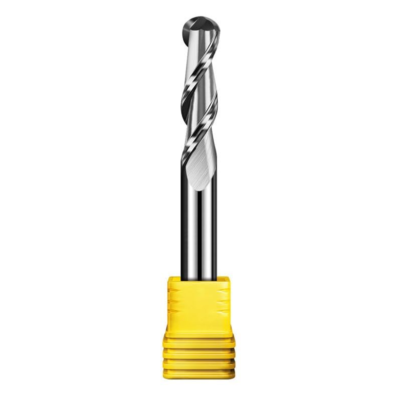 Fresa CNC de carburo de tungsteno con punta de bola en espiral de 2 flautas CAIHUA(10 * 10 * 42)