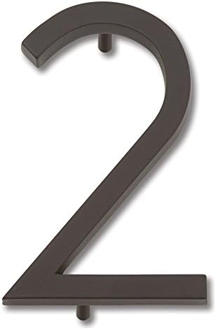 Atlas Homewares AVN2-O Modern Avalon House Number, Two, Aged Bronze