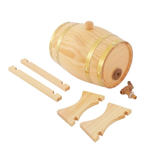 Miniatura 9 de Barril De Vino De 3 Litros Con Soporte Y Grifo, Color De Madera, Barril De Whisky, Barril De Whisky, Barril De Vino, Brandy, Tequila, Vino, Cerveza, Etc