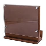 loyfreeyo 包丁スタンド マグネット 包丁立て 包丁たて 木製 強力な磁気木製ナイフホルダー 両面用 収納ラック 滑り止め付き 省スペース キッチンカウンター用 (ブラウン)