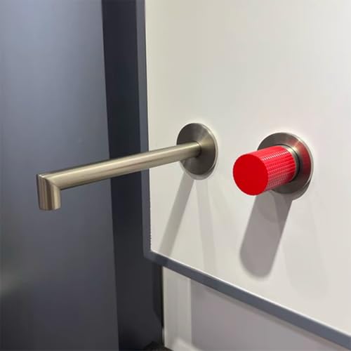 Mitigeur de lavabo encastrable brossé rouge pour une salle de bains moderne
