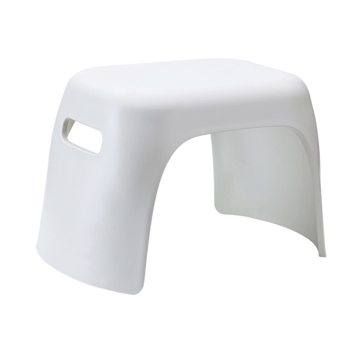 LIFKOME Taburete Infantil Antideslizante de PP Blanco, Estilo Nórdico, Compacto y Seguro para Hogar y Jardín de Infancia, 33x20x21cm