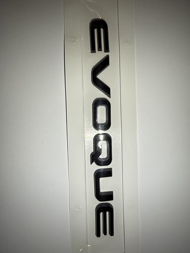 Evoque Logo Emblem, Matt Black, Vehicle Badge for Range Rover