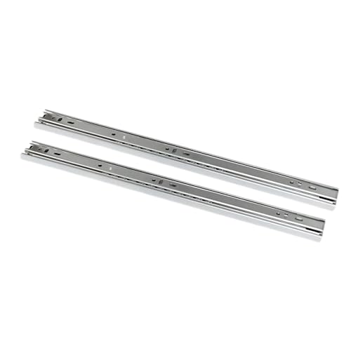 Kit 4 Pares Corrediça Telescópica 35cm Resistente Silenciosa Prateada Reforçada