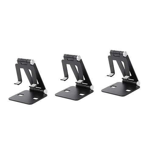 3pezzi Supporto Regolabile Per Tablet e Smartphone Di Porta Telefono Da Scrivania e Compatibile Con Dispositivi leggero nero