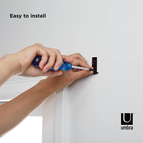 Umbra Twilight Double Black Out Window Curtain Rod – Wrap Around Adjustable Double Curtain Rod For Blackout Curtains, 28 To 48” (71-122Cm), Curtain Rod, Auburn Bronze #TOP4