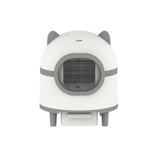Brfveob 自動ネコトイレ 猫 トイレ 猫用 猫トイレ 自動 清掃 重量センサー 安全 多頭飼い 大容量 留守番 脱臭 猫砂 掃除 飛び散り防止 スマホ アプリ 遠隔操作 ペット 家電 お手入れ簡単 静音 おしゃれ 猫 トイレ 自動 猫トイレ 猫 自動