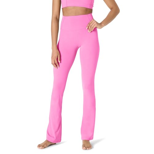 Amazon Essentials Womens Active FormFlex Buttery Soft Flared Leggings High Waist Bootcut 31.5 Inseam Full Length Yoga Pants Flamingo Pink X-Large
