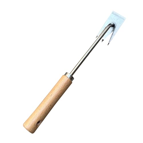 Tragbarer manueller Unkrautentferner mit langem für Gartenarbeit Wurzelentfernung als praktisches Bodenbearbeitungsgerät (D, 33cm)