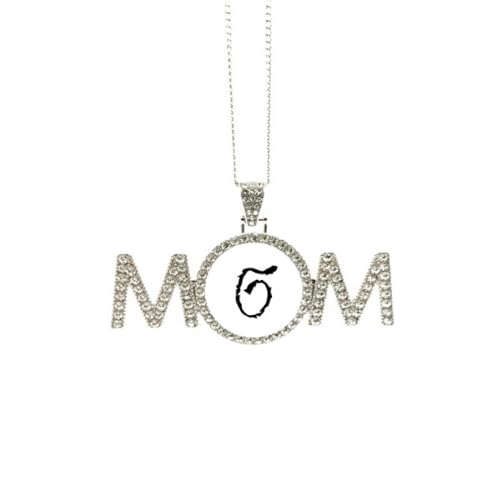 Collier alphabet grec sigma noir en acier pour maman