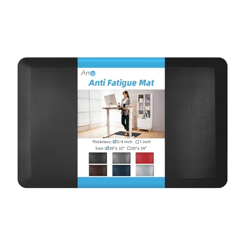 Art3d 3/4" Thick Kitchen Mats for Floor, Waterproof 20" X