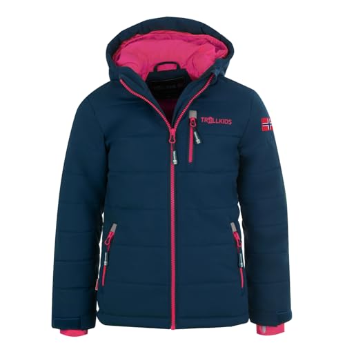 Trollkids Kids Hemsedal Snow Jacket XT 164, Navy/pink