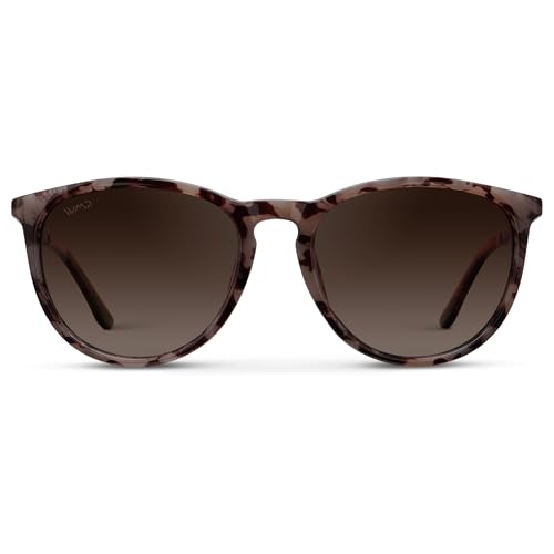 Image of WearMe Pro Round Polarized Sunglasses for Women - UV400 Protection, Lightweight Frame, Vintage Retro Style