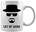 Breaking Bad Heisenberg Say My Name Kubek Ceramiczny Biały Kawy i Herbaty w Domu Biurowym Ceramic White Mug