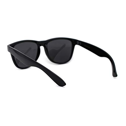 SA106 Hipster Trendy Oversize All Black Horn Rim Plastic Sunglasses4