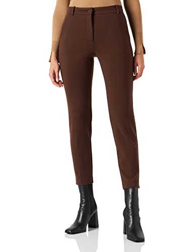 Pinko Bello 124 Pantalone Punto Stof, M27_Marrone Buio, 48 Donna