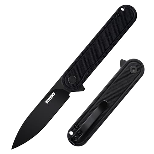 Image of OLITANS G040 Pocket Knife, 2.75'' D2 Steel Blade G10 handle, Small EDC Knife with Pocket Clip for Men Women, 2.1oz