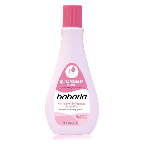 Babaria - Quitaesmalte Oleoso con Agentes Hidratantes de las Uñas 200ml | Removedor Esmalte Semipermanente | Quita Esmalte Semipermanentes para Uñas