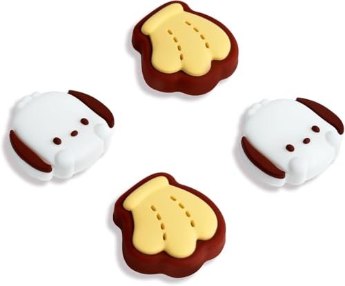 Kuitmor Switch Original-Controller Daumengriffkappen, weiche Silikon-Joystick-Abdeckung, Kawaii-Thumbstick-Kappen, kompatibel mit Switch/OLED/Lite, 4 Stück (PQG)