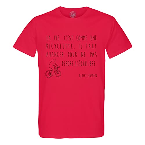 T-Shirt Homme Col Rond Coton Bio Albert Einstein idée cadeau originale pour anniversaire