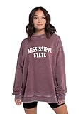 Chicka-d Mississippi State Bulldogs Women's Campus Crewneck Sweatshirt Merlot, Large