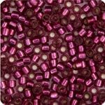Miyuki Delica 11/0 Raspberry Silver Lined-Dyed 50gms Bag of Japanese Glass Beads