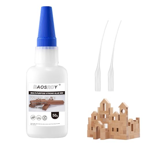 Pegamento para Madera,50ml Pegamento Madera Extrafuerte,Pegamento Instantáneo Extra Fuerte,Pegamento para Restauración de Madera,Transparente Secado Rápido Cola Madera