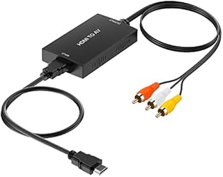 HDMI to RCA, HDMI to Older TV Adapter Compatible for Fire Stick, Roku, Apple TV, Xiaomi Mi Box, Android TV Box, DVD, Blu-ray Player ect.(HDMI to AV Converter)