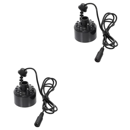 Cabilock 2 Pz Per Acquari Piscina Luce Del Produttore Di Nebbia Aria Arredamento Del Creatore Di Nebbia Arredamento Di Halloween Fontana Uv Umidificatore In Piedi Abs Black