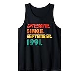 Photo Gallery awesome since september 1991 vintage 1991 men women birthday canotta Photo Gallery awesome since september 1991 vintage 1991 men women birthday canotta